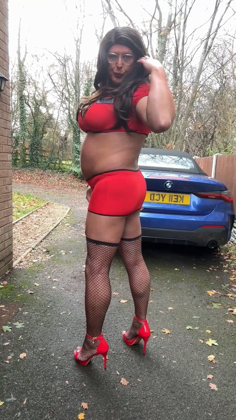 Sexy Crossdresser kellycd2022 in fishnet stockings and heels #42