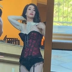 Asian MILF in Garters and Stockings