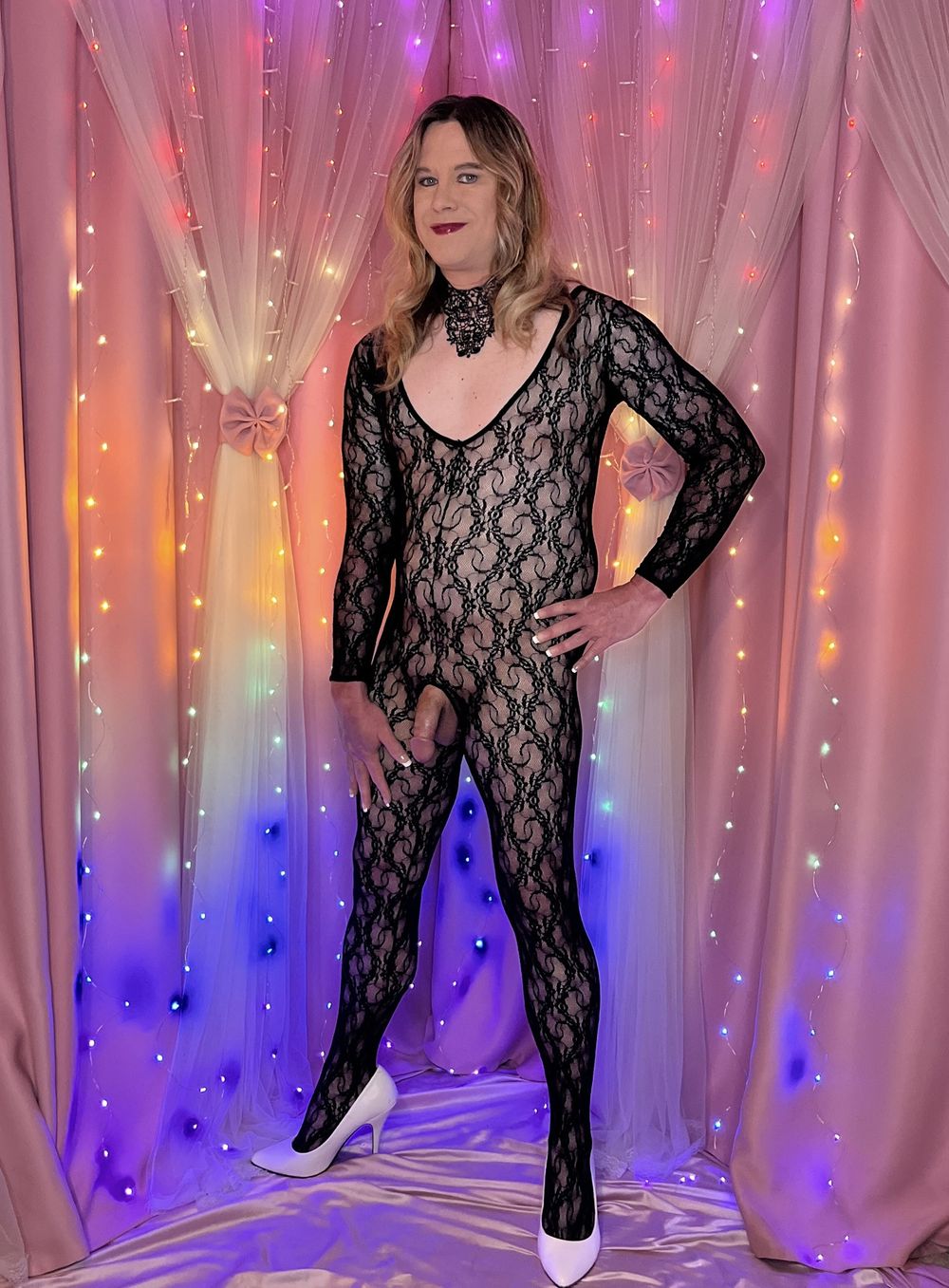 Joanie - Black Lace Bodystocking #33