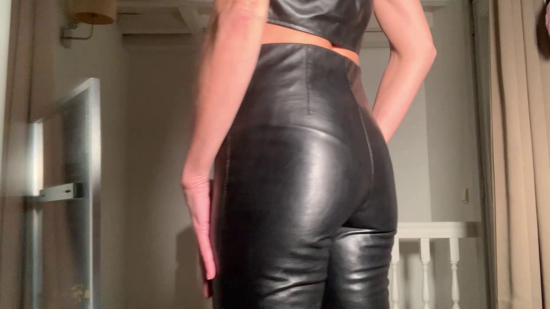 Ass in leather pants #2