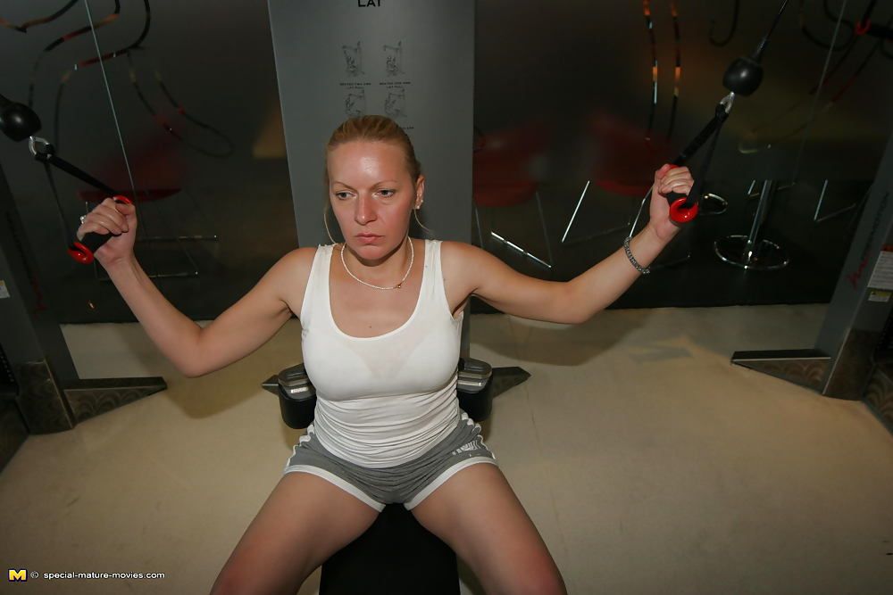 Naked Mature Mothers do Naked Exercises at Gym PART 2 #44