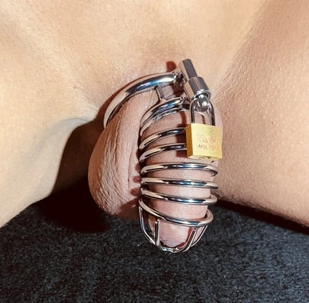 sissy slut in chastity cage         