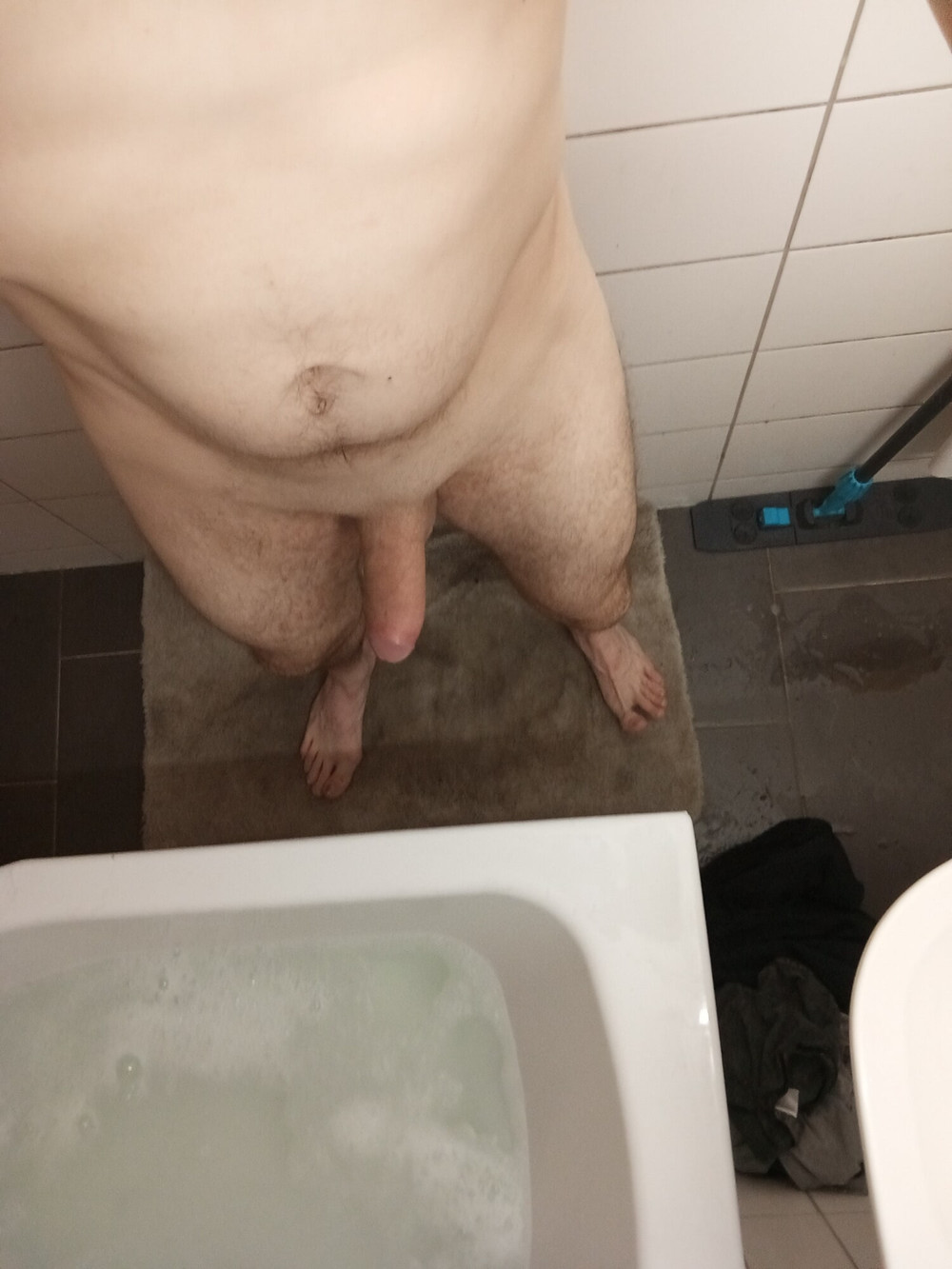Naked with big and great cock in the bathroom #59