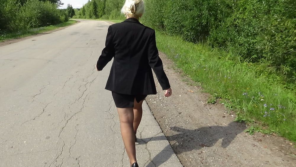 my ass in black pantyhose in nature #21