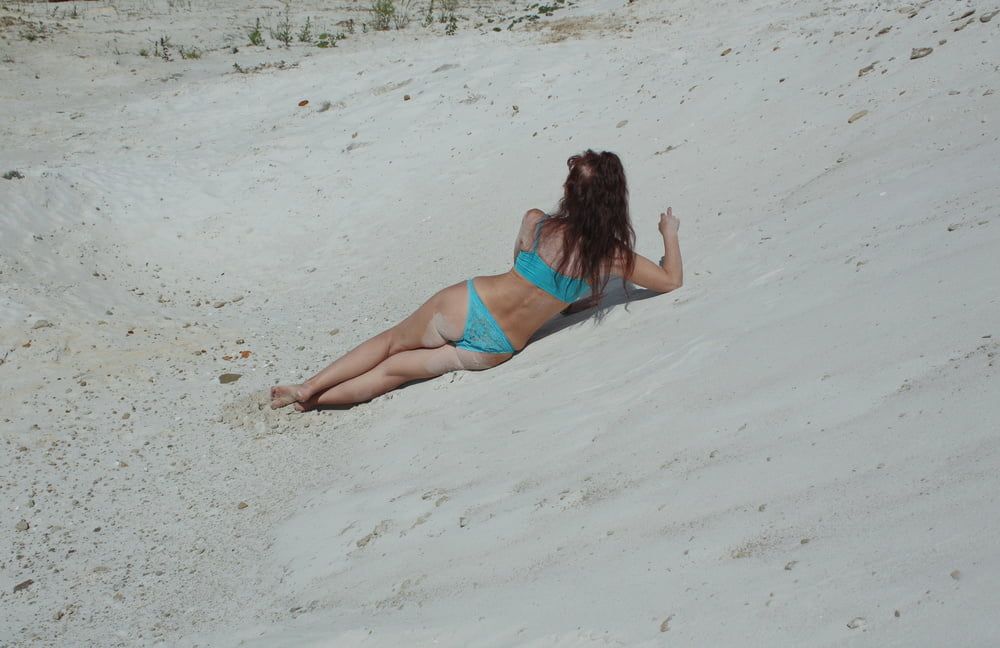 On White Sand in turquos bikini #29