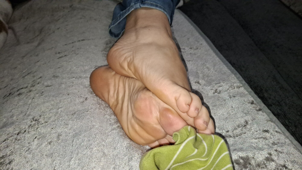 Playing with her socks and putting them back on #7