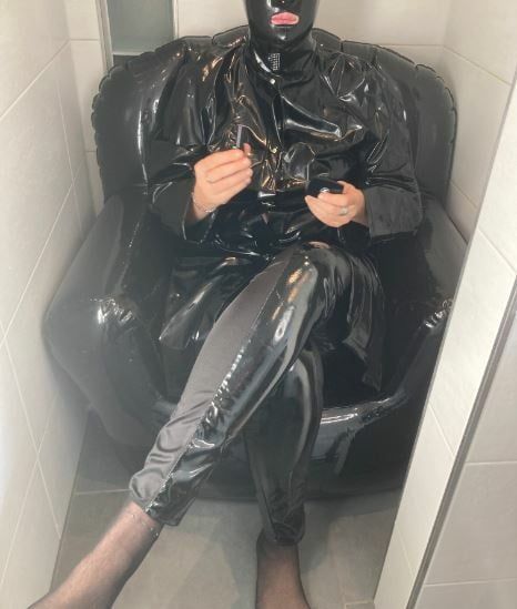 Pissing on Inflatable Chair #3