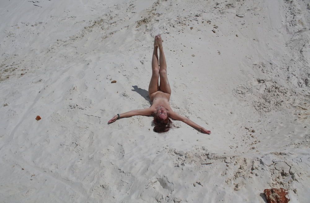 Naked on White Sand #14