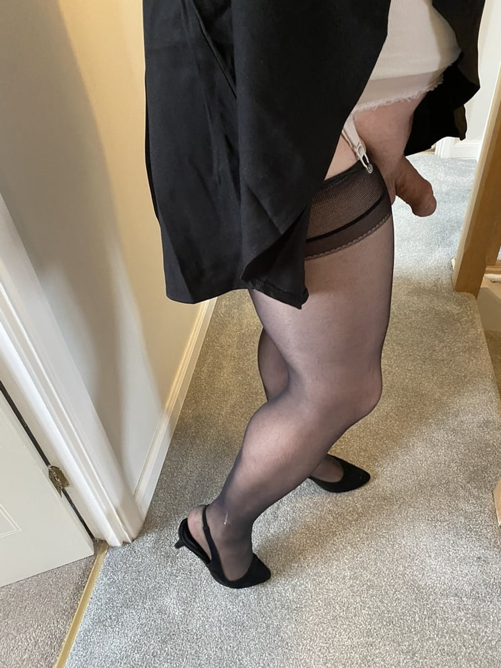 Sissy crossdresser in Black stockings #31