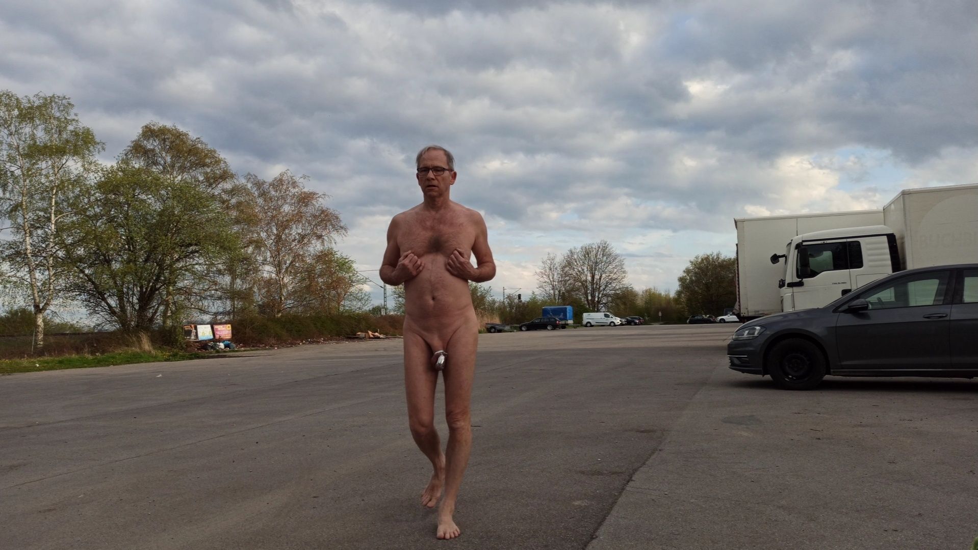 Naked at the parking space  #7