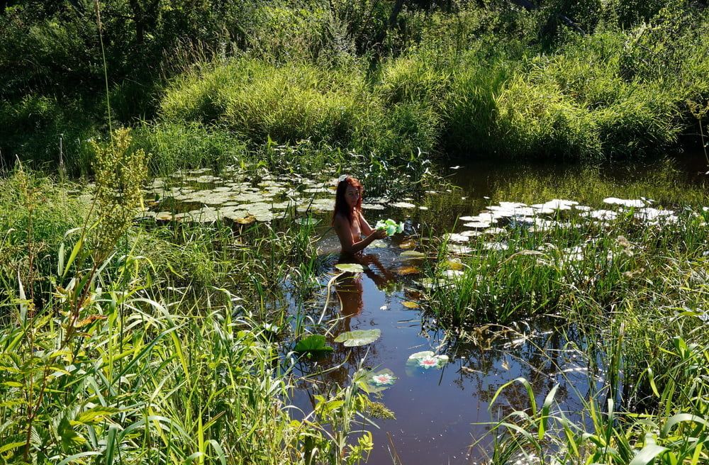 in a weedy pond #8