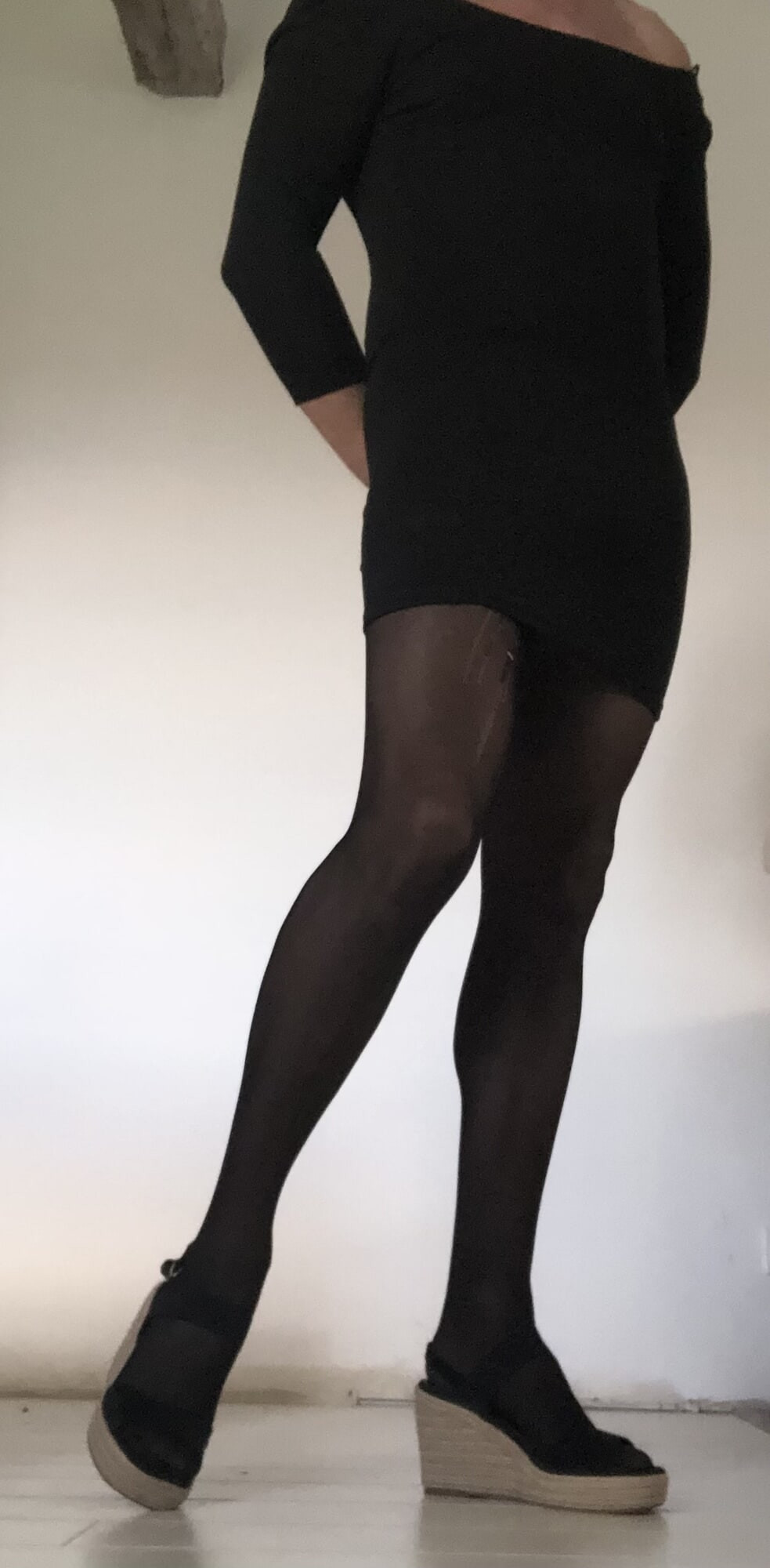 Black crotchless cum shot #3