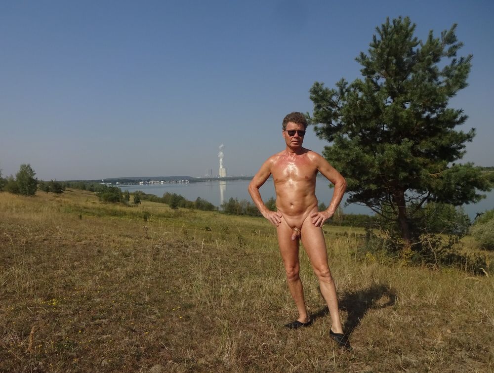 Matti am Hainer See, nackt und mit Cockring , shaved Men #7