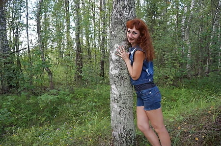 in birch forest         