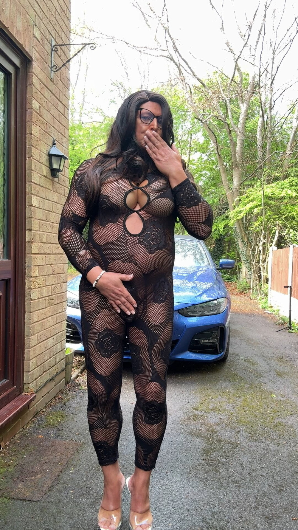 Sexy Crossdresser kellycd2022 in fishnet body stocking  #4