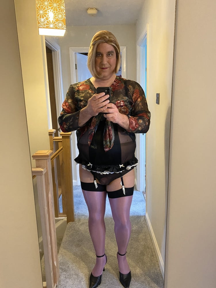 Purple stockings and lingerie #34