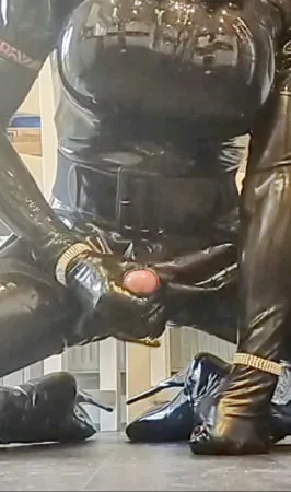 alison in rubber         