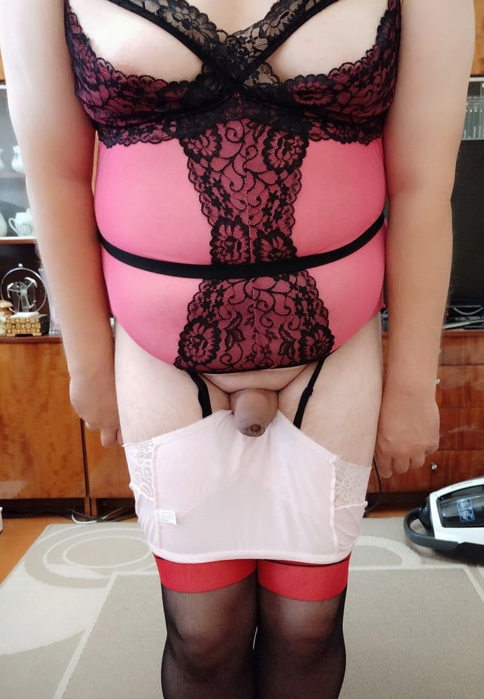 my new sexy pink corset p1 #7