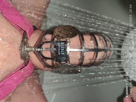 My Personal slave In spiked Chastity