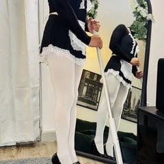 Maid Crossdresser in high heels 