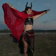 Sunset and Maleficent