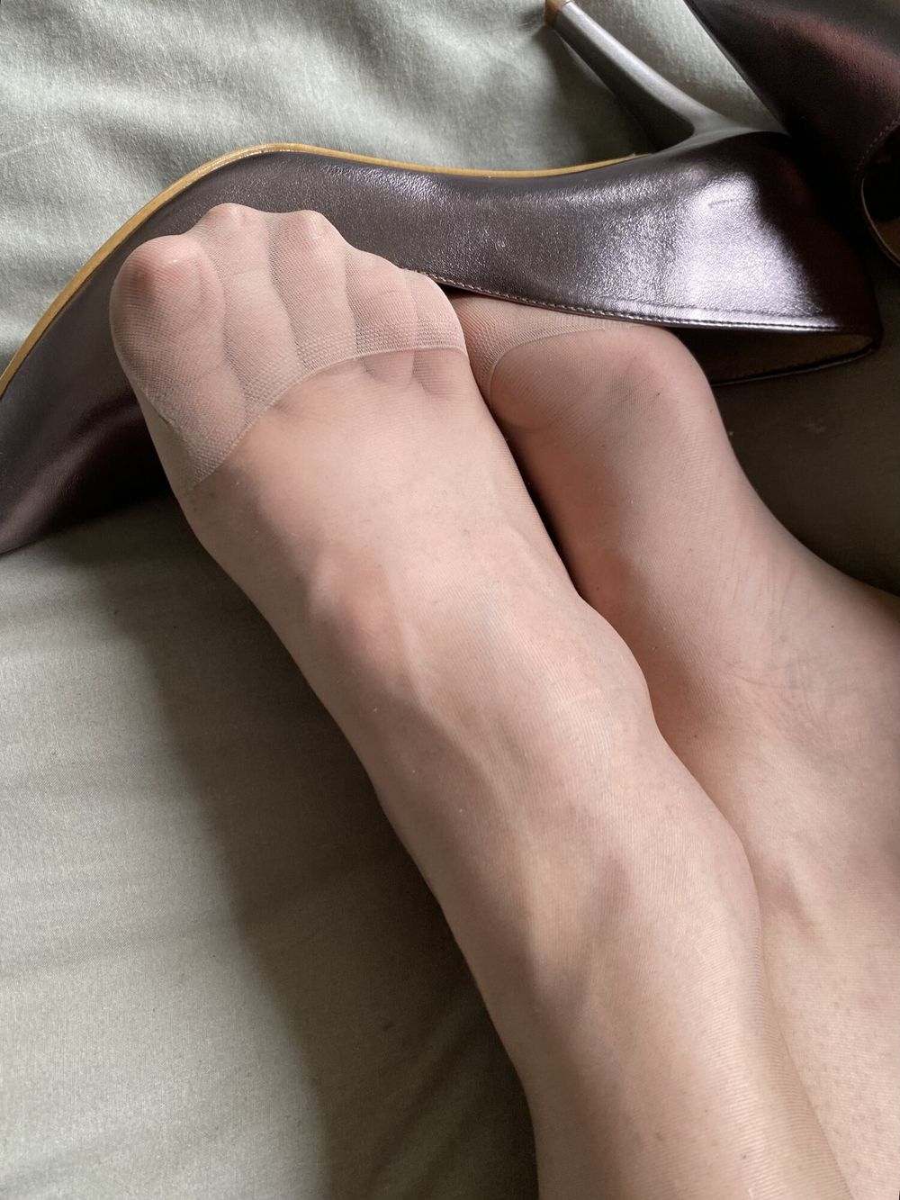 Make sure you sniff my nylon soles! #9