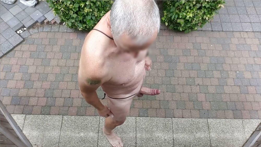 public outdoor exhibitionist bondage jerking show #11