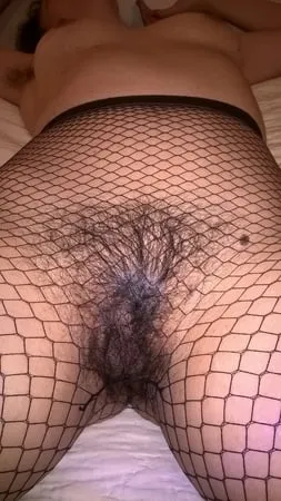 hairy wife in fishnet pantyhose         