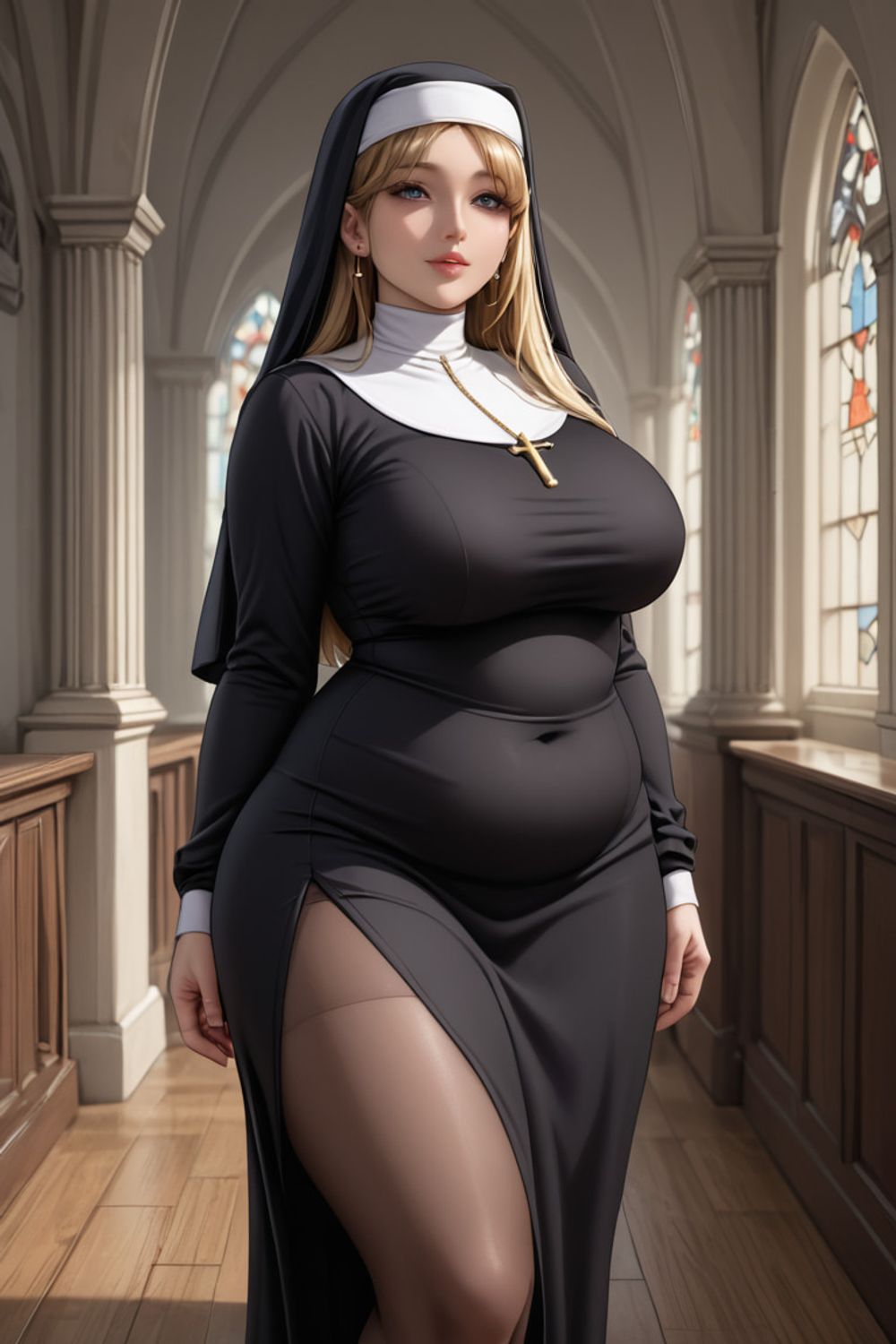 Attractive Busty Nun #3