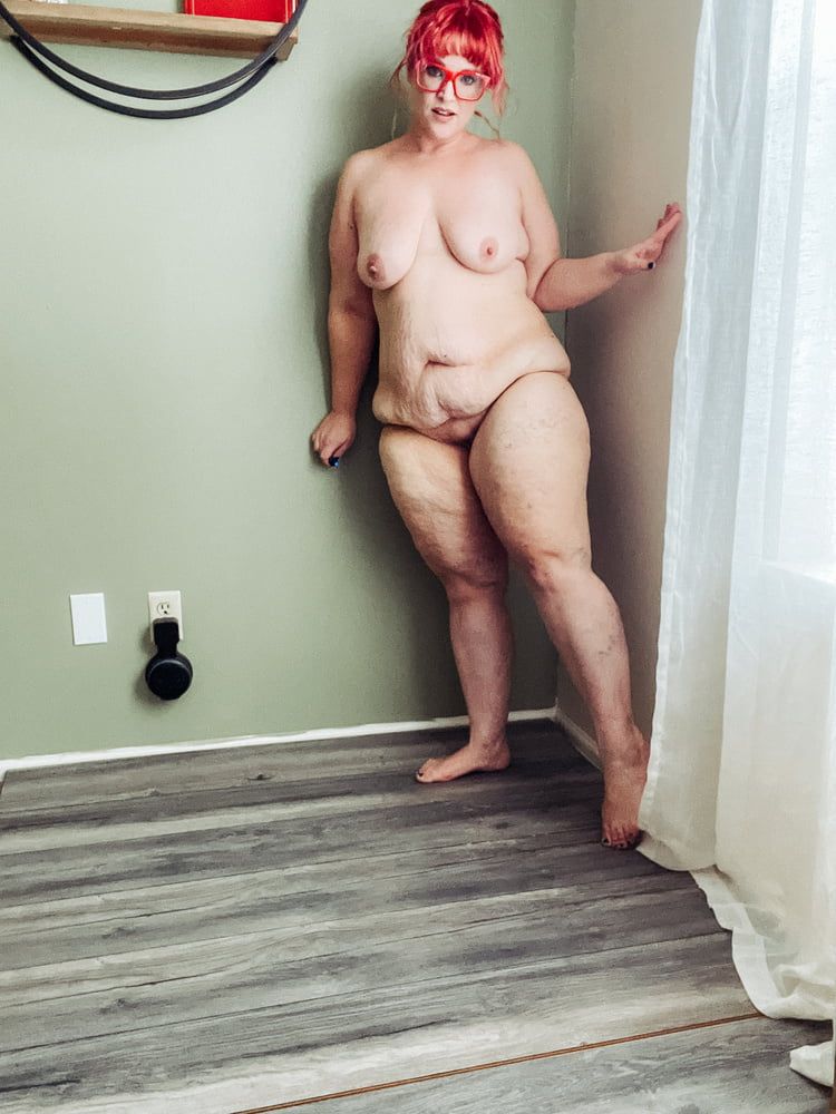BBW Tries on a Micro Bikini striping down and gets naked #2