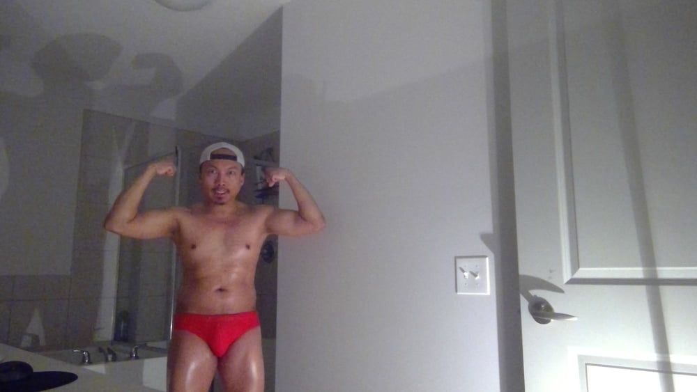 Flexing In Red Speedos Again! #2