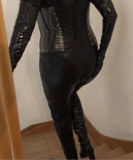 Catsuit, Boots, Corset and Pissing #26