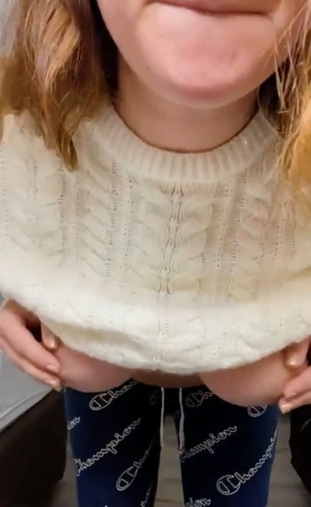 My 61F maid had me pose nude in white turtleneck sweaters #4