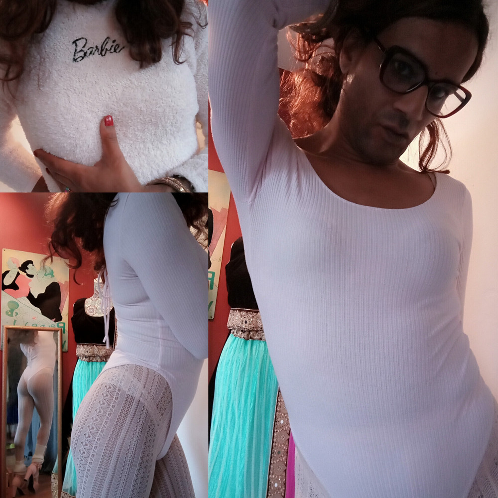 Sissy Femboy in lace stockings #16