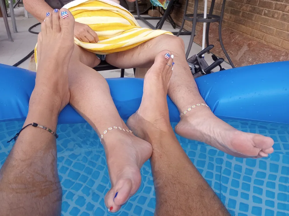 Lazy feet in the pool #18