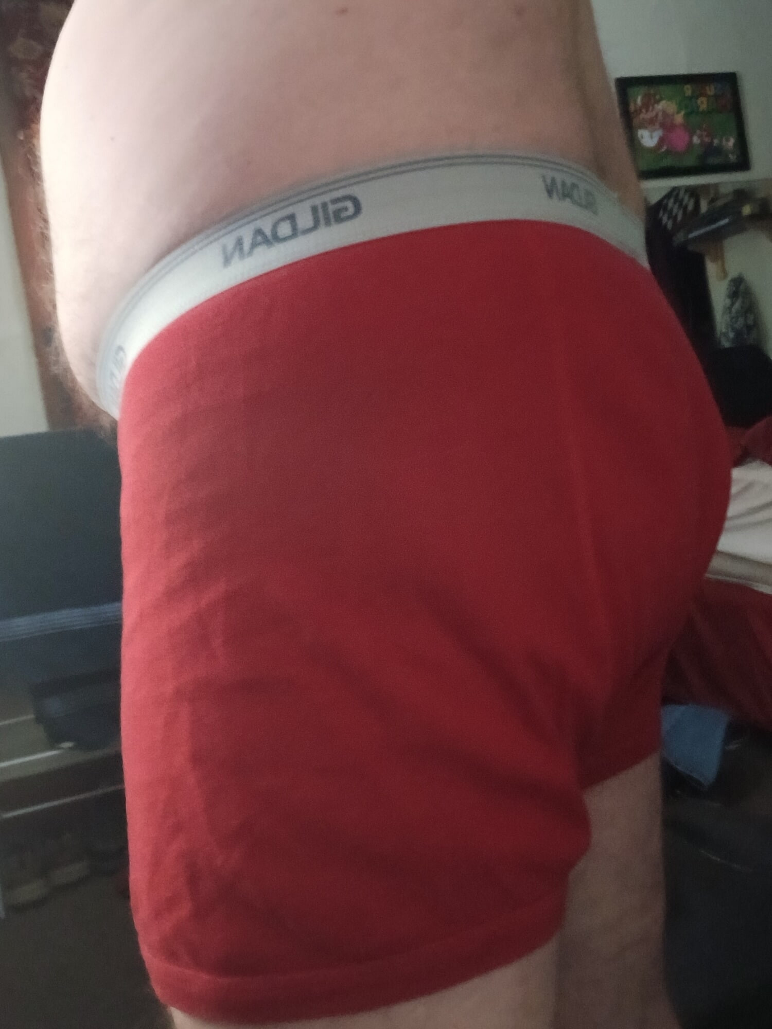 Red Gildan boxerbriefs  #6