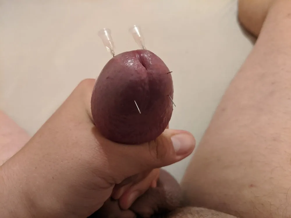 Cock Head Piercing Needle Fetish CBT