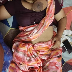 Hot Indian Bhabhi Sreeja in saree blouse fucking
