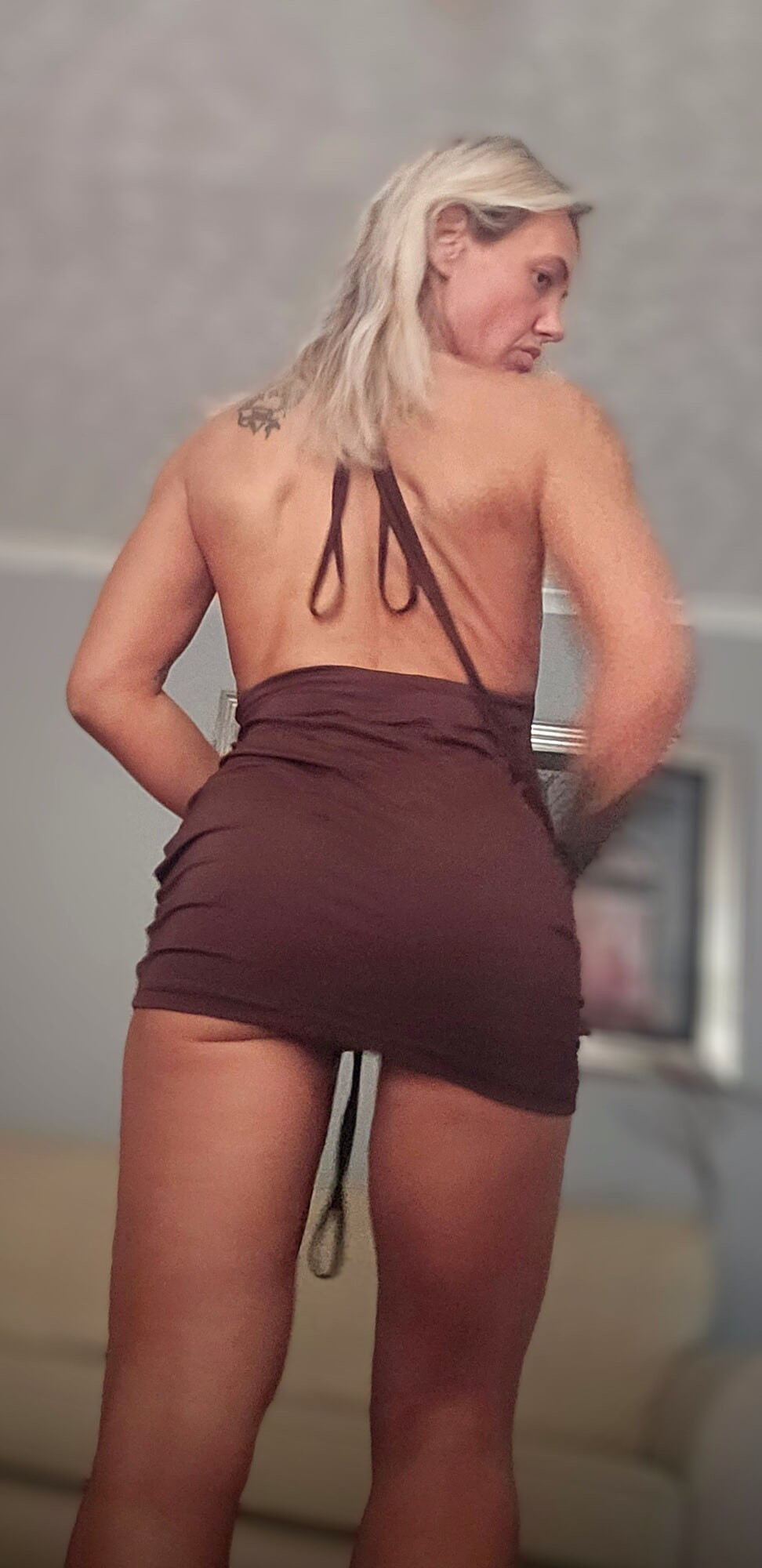 Sexy blonde wife, showing off summer body  #15