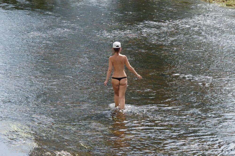 Nude in river's water #47