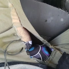 Broken jeans