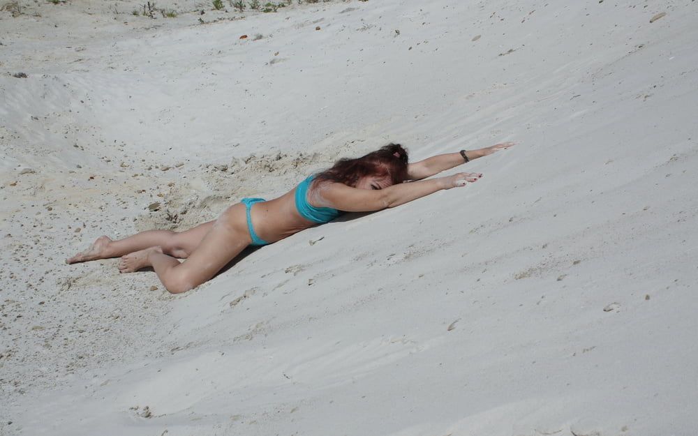 On White Sand in turquos bikini #5