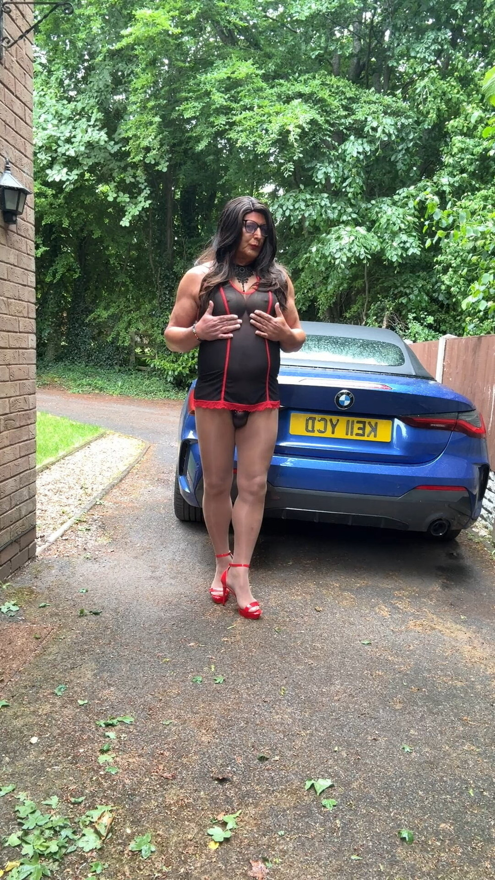 Sexy Crossdresser Kellycd2022 in sexy outfit and pantyhose  #14