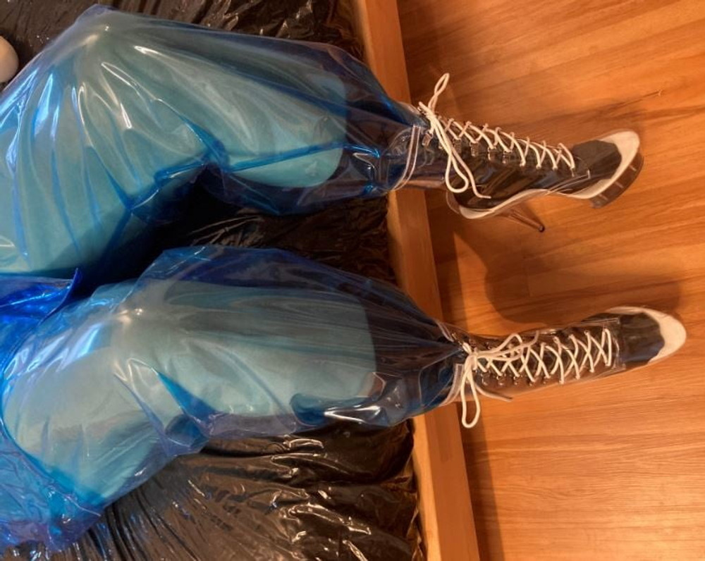 Blue Transparent PVC and Clear PVC Boots 2 #2