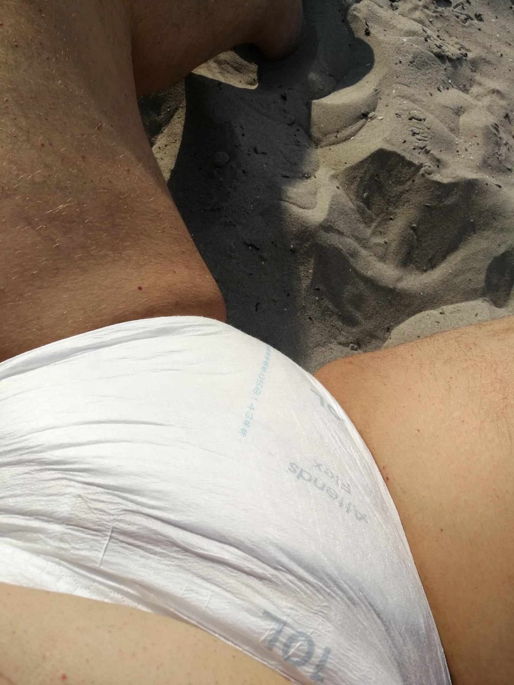 Diaper on public beach #2