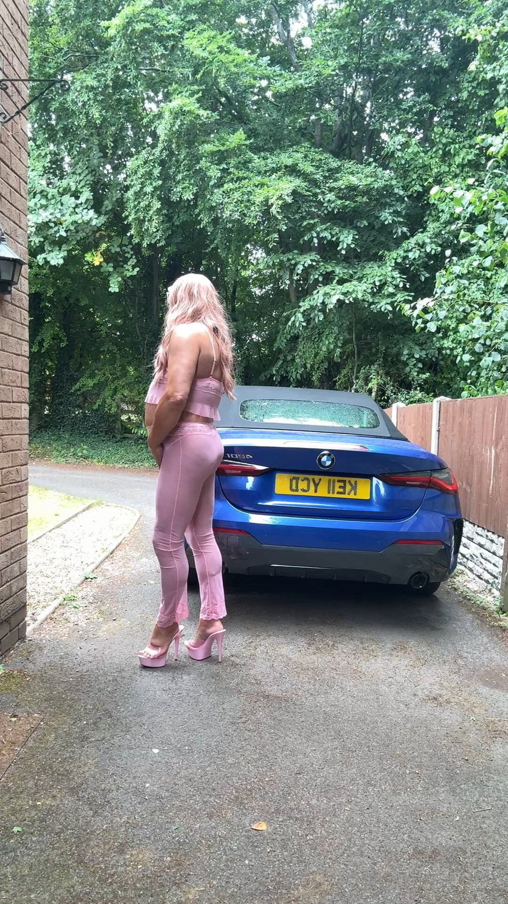 Sexy Crossdresser kellycd2022 in pink outfit and heels  #16