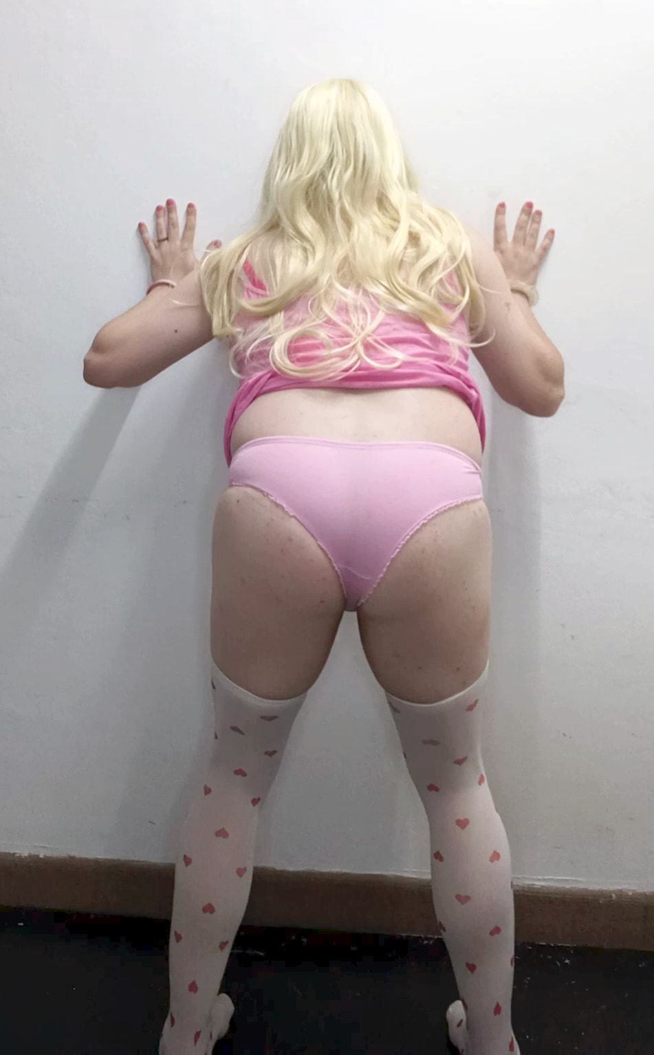 Crossdresser in pink outfit #21