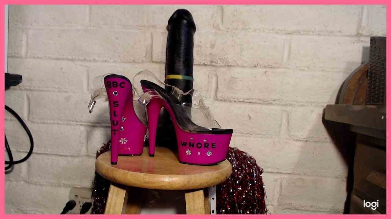 9inch BBC SLUT platform stiletto heels worn to tease BBCs. #31