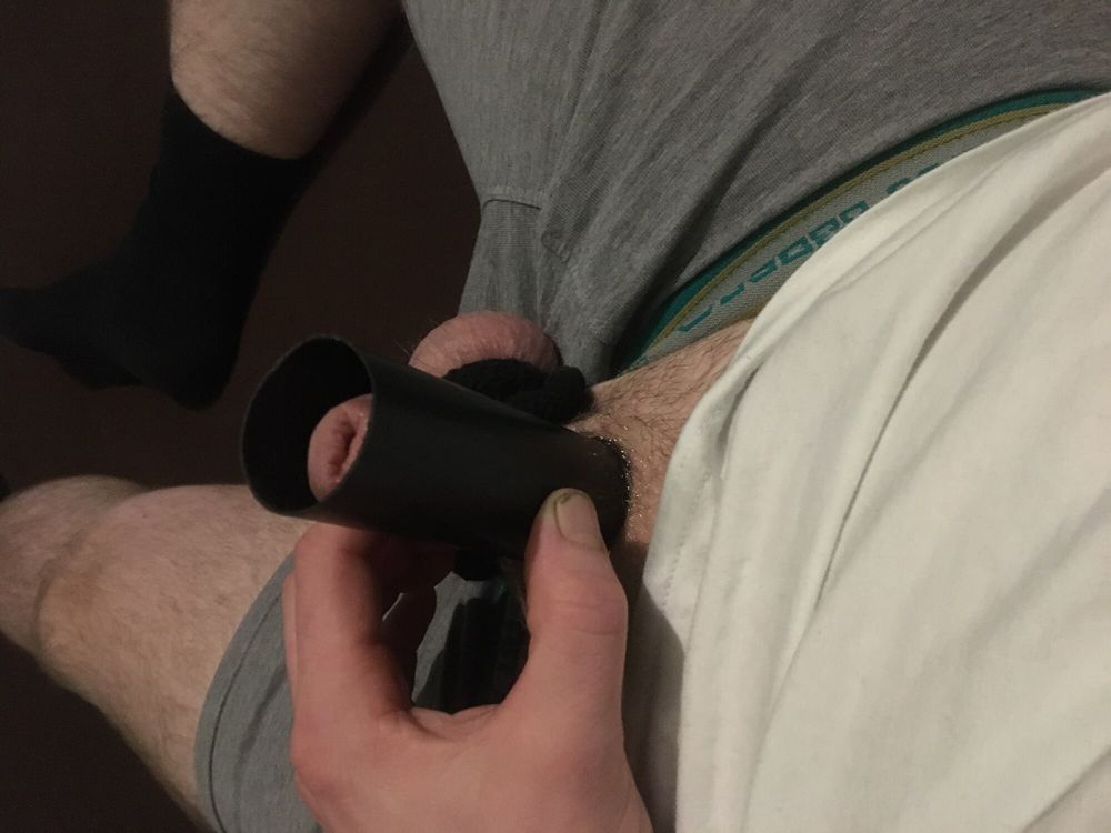 Bound Dick And Balls And Homemade Cocksleeve  #31