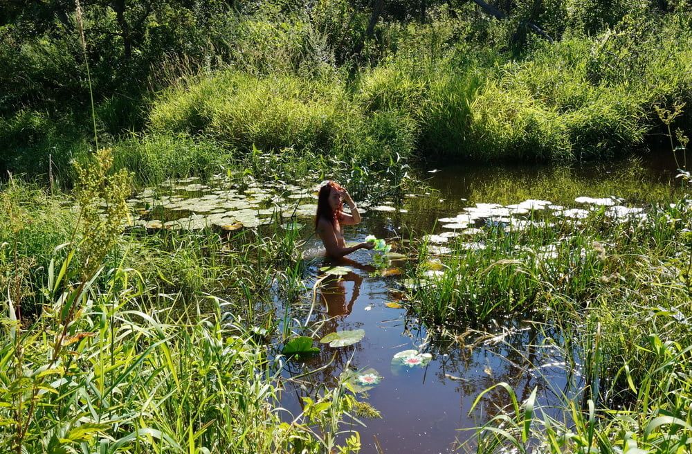 in a weedy pond #8